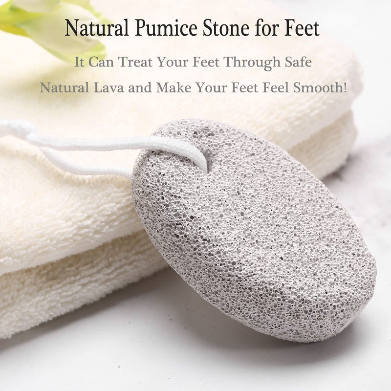 HOOMBOOM 2PCS Natural Pumice Stone for Feet  HOOMBOOM Lava Pedicure Tools Hard Skin Callus Remover for Men/Women Feet and Hands - Natural Foot File Exfoliation to Remove Dead Skin - Image 4